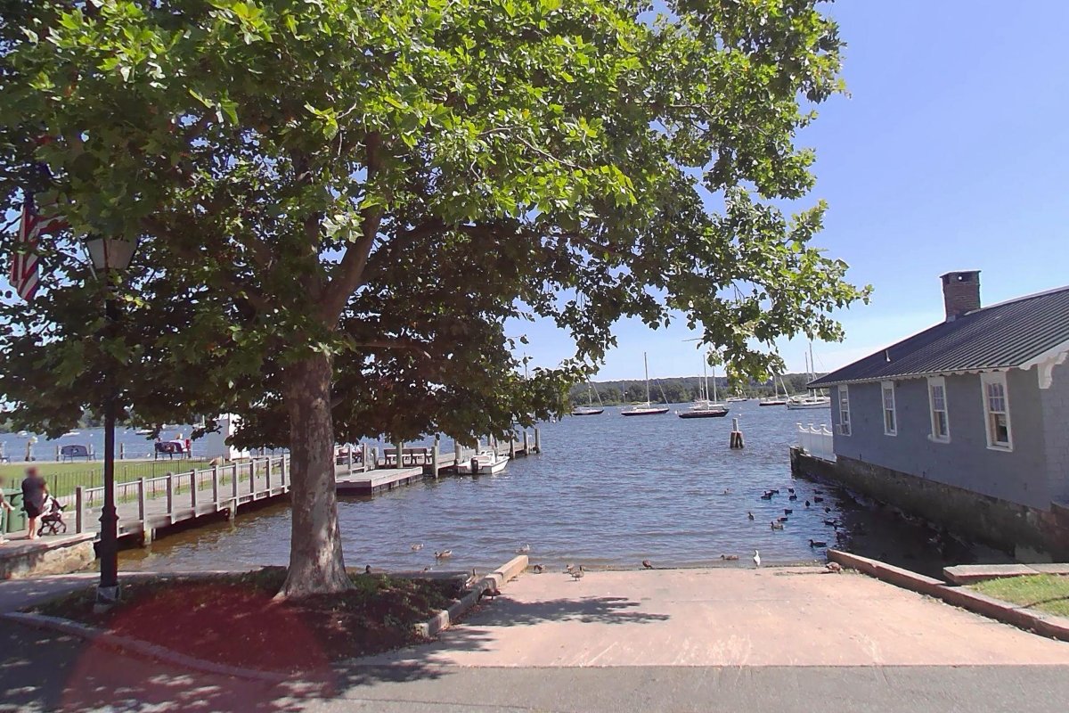 The paved slip and town dock at Essex
